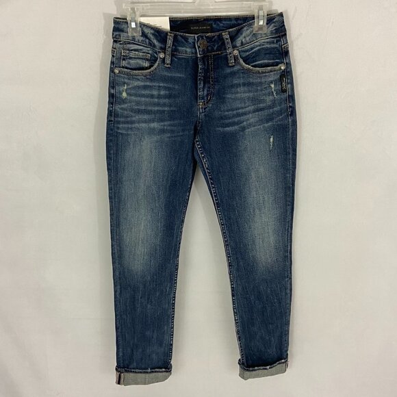 Silver Jeans Co. Women's Suki Slim Leg Curvy Size 27 (26 x 27) Mid Rise NWT - Picture 2 of 13